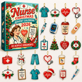 Retro Colorful Healthcare Advent Calendar HG , Nurse Acrylic Ornament Countdown Blind Box Gift