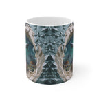 3D Image Sharks In the Ocean Coffee Mug, 3D White Shark Crack Hole 11oz/15oz Coffee Mug, 3D Mug LTN