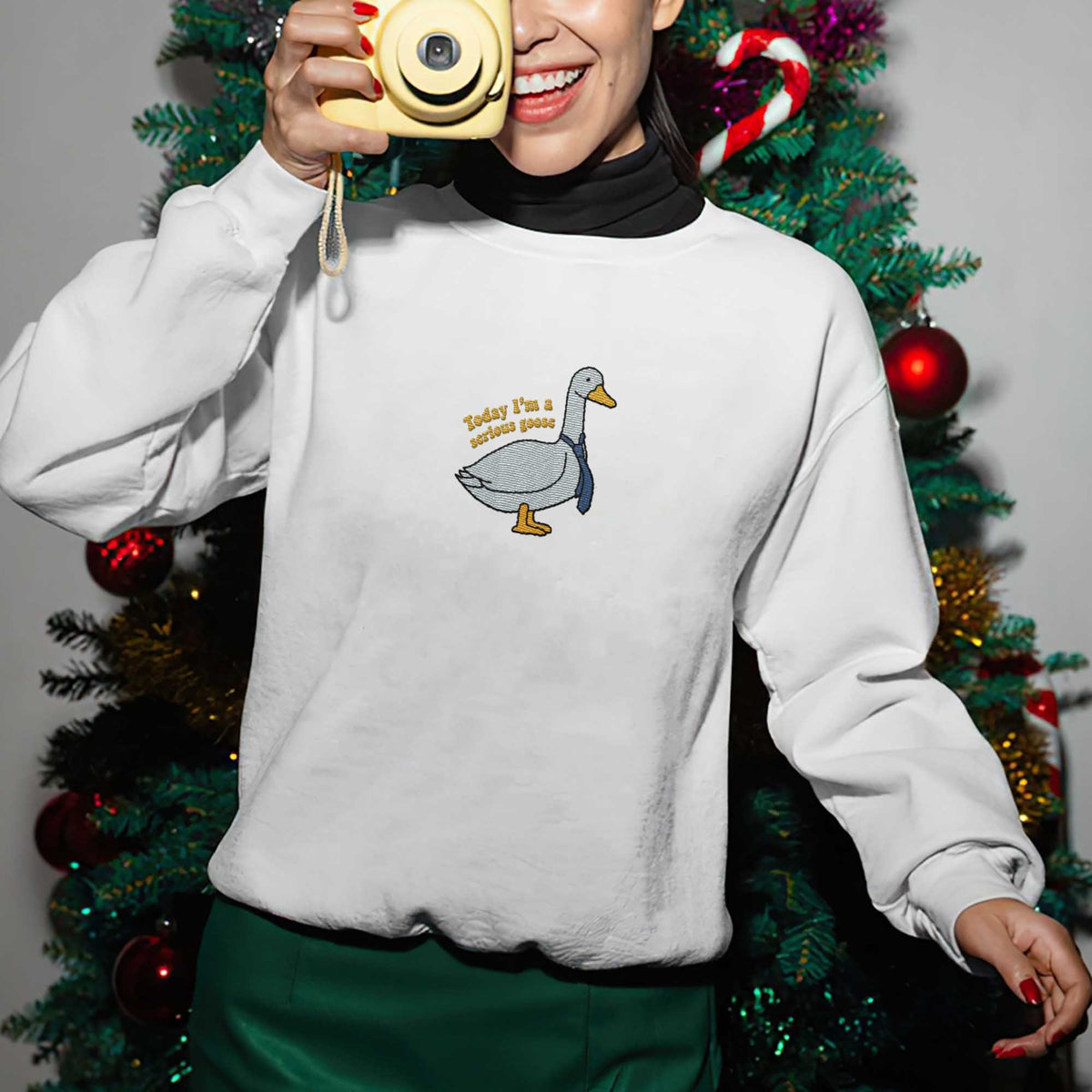 Today I'm A Serious Goose Embroidered KMH  Sweatshirt Silly Goose Sweater Crewneck Pullover Goose Sweatshirt Goose Hoodie Best Friend Sweater