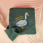 Today I'm A Serious Goose Embroidered KMH  Sweatshirt Silly Goose Sweater Crewneck Pullover Goose Sweatshirt Goose Hoodie Best Friend Sweater