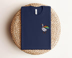 Embroidered Rainbow Goose Shirt, Embroidered LGBTQ Shirt, Embroidered Pride Shirt, Gay Shirt, Transgender Shirt, Human Rights Shirt, LGBTQ+
