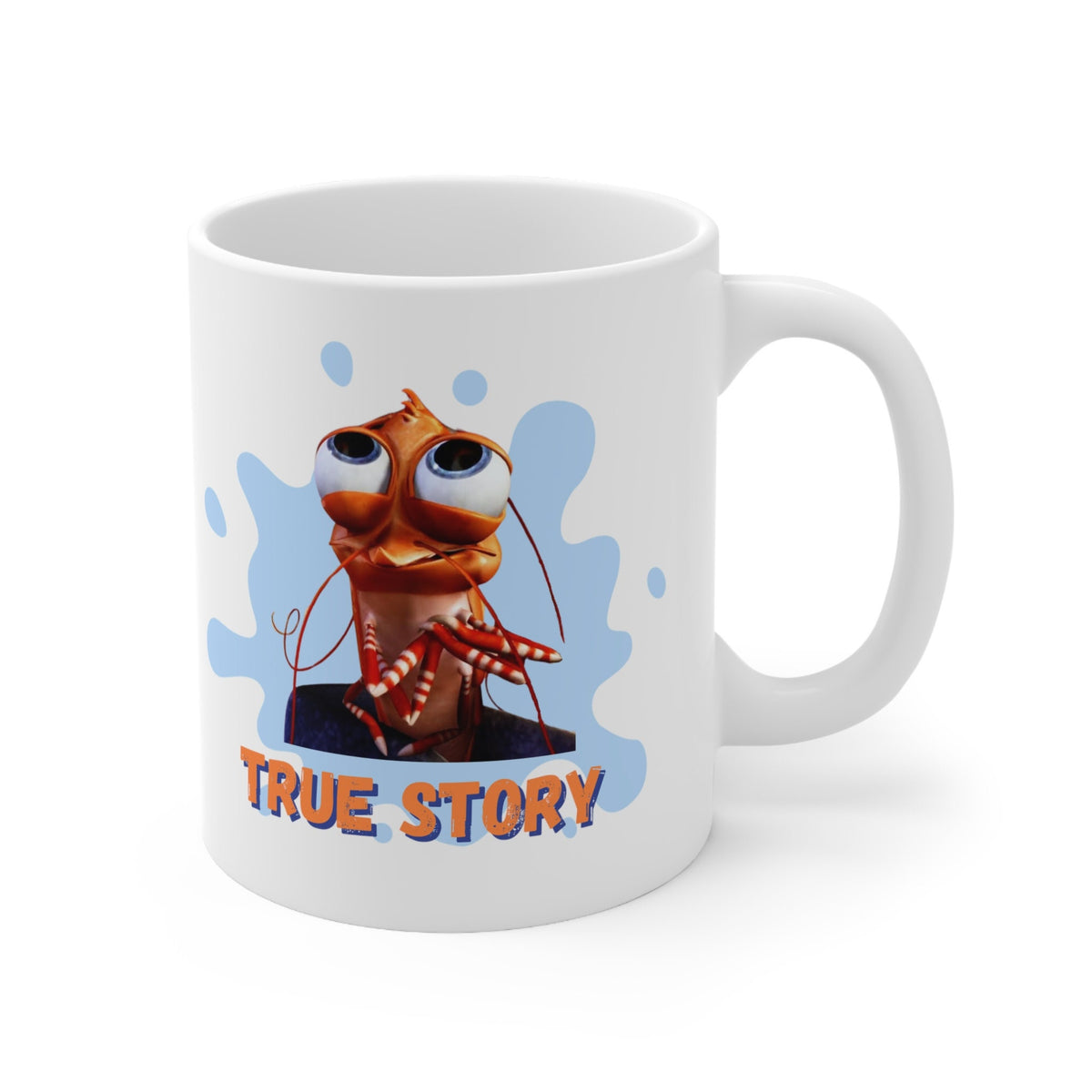 Shark Tale Shrimp 'True Story' Monologue Mug - Funny Mug - Gifts for Her - Humour Mug - Gifts for Him - Novelty - TikTok Meme - 11oz/15oz Mug LTN