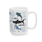 Shark Ceramic Mug, Marine Biologist Mug Gift, Shark Week Mug, Shark Biologist Gift, Great White Shark Mug, Shark Lover Gift LTN