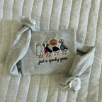 Spooky Goose Embroidered Sweatshirt Halloween Spooky HG Season Embroidery Geese Fall Autumn