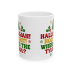 Funny Holiday Ceramic Mug - "Hallelujah! Holy Shit! Where's the Tylenol?" - Christmas Coffee Cup, Gift for Friends LTN
