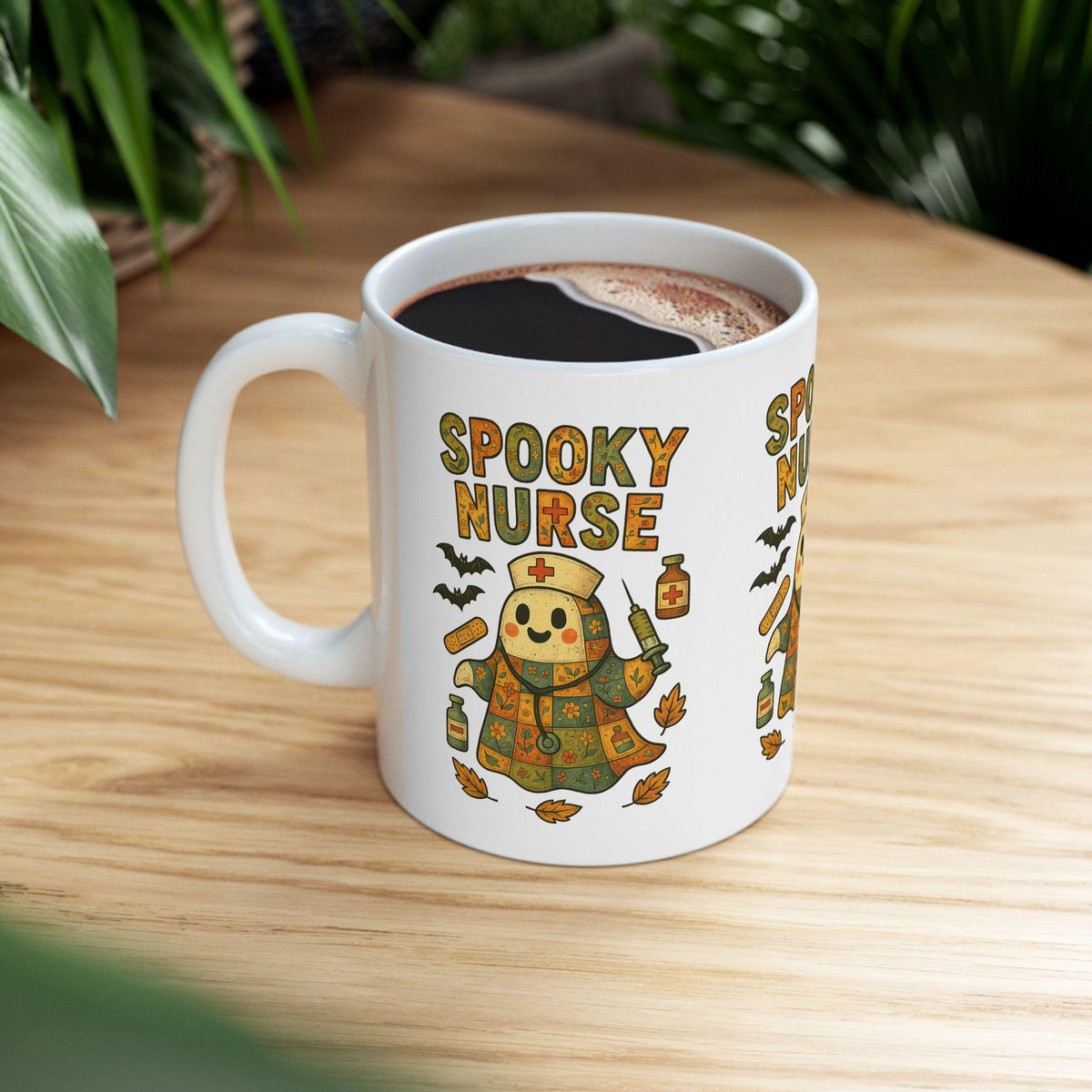 Spooky Nurse Halloween Mug: Funny Fall Coffee Cup for Medical Workers LTN