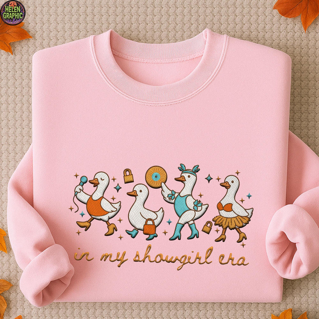 Show Girl Goose Embroidered Sweatshirt