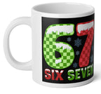 6 7 Christmas Jumbo Mug, Festive Holiday Coffee Cup, White Elephant Xmas Gift LTN