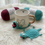 Handmade Animal Coaster, Funny Crochet Coaster, Cute Mug Rug - Unique Gift, Desk Decor, Gift for Her, Housewarming Gift