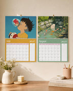 Ghibli 2027 Wall Calendar | Japanese Fantasy Art, 11x8.5 Spiral Monthly Planner, Cute Gift for Anime Fans