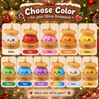 Personalized Glitter Dumpling Ornament, Custom Name Kawaii Dumpling Christmas Ornament, Dumpling Lover Gift, Kids Holiday Keepsake