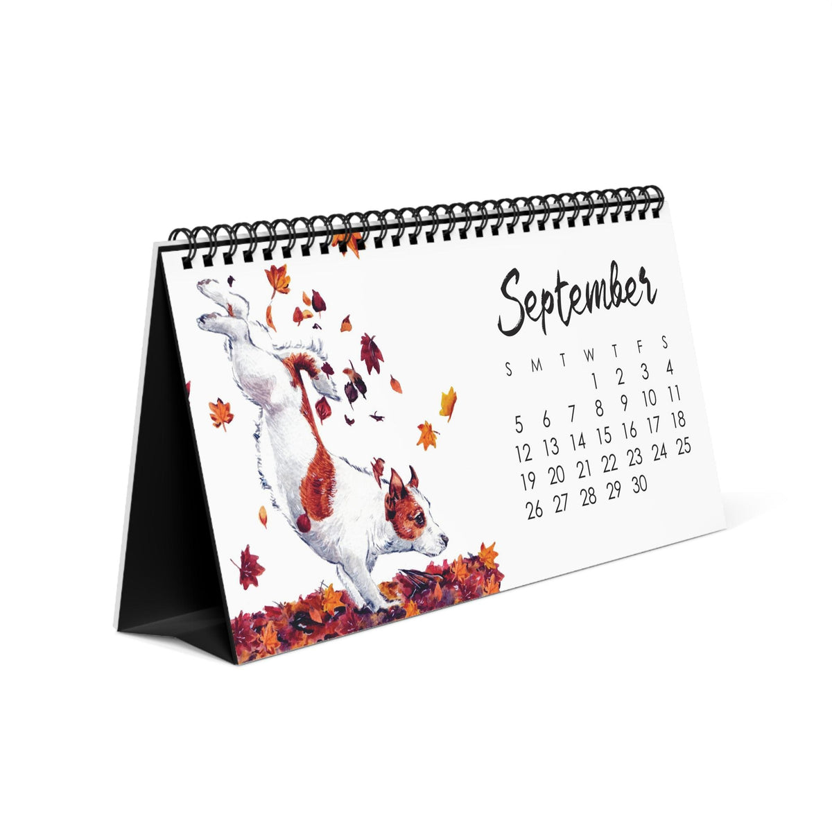 2027 Watercolor Cats & Dogs Desk Calendar | Monthly Pet Desktop Calendar