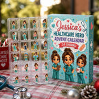 Personalized Healthcare Hero Advent Calendar HG: Custom Photo Nurse Blind Box 24 Charms