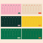 2027 Retro Desk Calendar, Recycled Paper, Office Organizer, Free Standing Planner