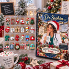 Personalized Doctor Advent Calendar HG, Healthcare Countdown, 24 Mini Ornaments, Custom Name Medical Gift, Christmas GIFT 2026, Doctor Decor