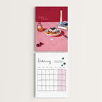 2027 Food Themed Wall Calendar by Amelia Jayne, Hand-Drawn Tablescapes (A4)