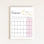 2027 Food Themed Wall Calendar by Amelia Jayne, Hand-Drawn Tablescapes (A4)