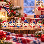 Dumpling Christmas Advent Calendar HG, 24 Acrylic Ornament Charms, Cute Dumpling Christmas Countdown, Holiday Xmas Gift for Kids