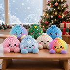 Christmas Dumpling Plush, Cute Squishy Bao Plushy, Kawaii Xmas Stuffed Animal, Holiday Gifts for Kids, Plush Dumpling,Stuffed Home Decor