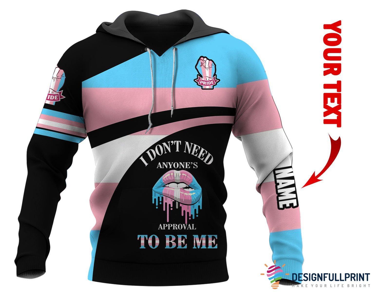 LGBT Pride Multitype I Dont Need Anyones Approval To Be Me Gift For ...
