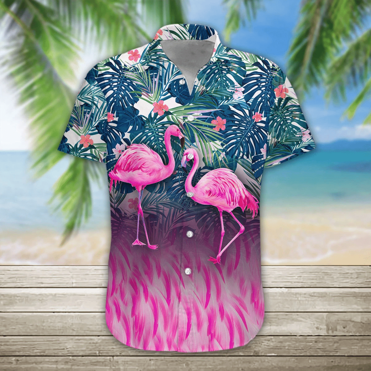 3D Flamingo Hawaii Shirt QDH – teexfactory